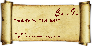 Csukás Ildikó névjegykártya