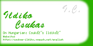 ildiko csukas business card